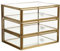 WJUHYGTF Boîte À Bijoux en Verre avec 3 Tiroirs, Accessoire De Bureau, Organisateur De Palettes, Support De Rangement Transparent pour Petits Objets, Vitrine À Bijoux, Décorative,B