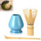 OHVBAEON 3Pcs Matcha Whisk Set,Matcha Tea Set Bamboo Handmade Matcha Whisk with Ceramic Whisk Holder Tea Spoon,Handmade Matcha Making Kit for Tea Ceremony Tea Drinking Matcha Ceremony