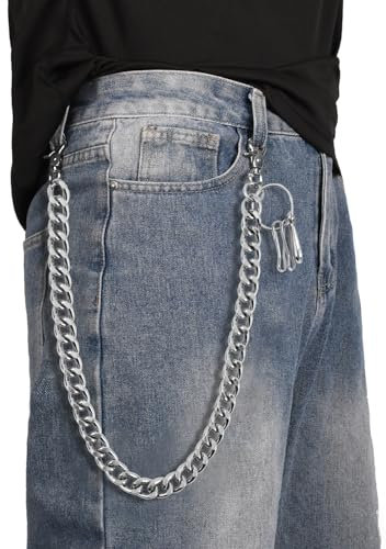 Geldbörsenkette, Punk, Jeans, Hose, Gürtel, Kette, Schlüsselanhänger, Hip-Hop, Gothic-Zubehör für Damen und Herren