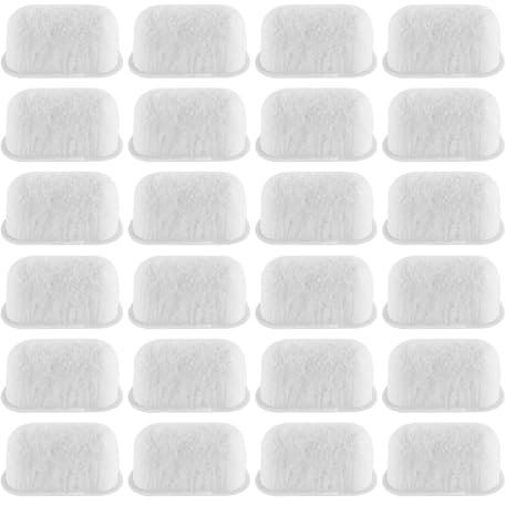 Laroal Filtro de Agua de carbón Activado de Repuesto para cafetera (24 Piezas), Filtro purificador de Agua, Bolsa de algodón, Accesorios para cafetera