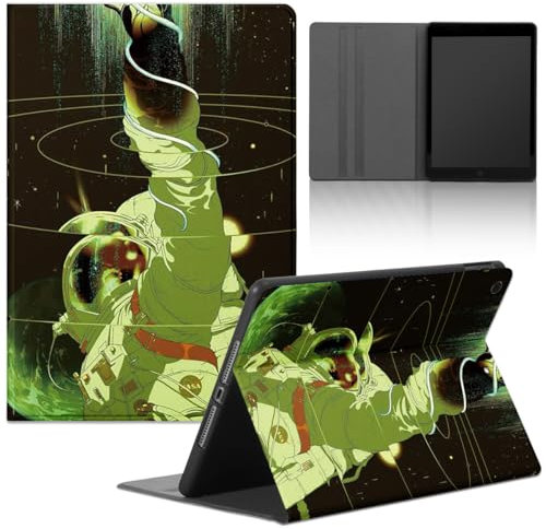 Tablet Hülle für Apple iPad 10 Generation 2022 10,9, Cartoon Anime Niedlich Manga Muster Art Ästhetik mit PU Leder Flip TPU Silicone Case Stoßfest Verstellbar Ständer Tablet Folio,Astronaut