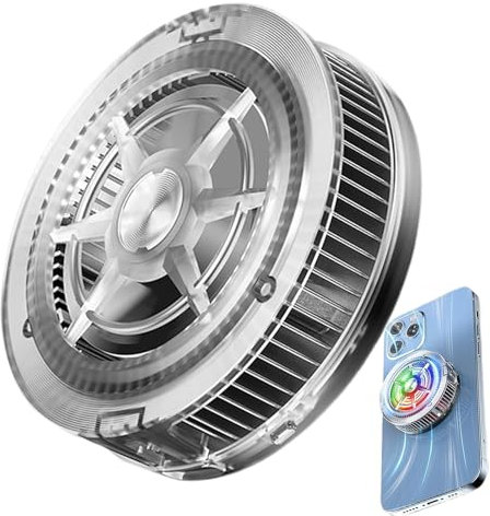 Kühler für Tablets, kompakter magnetischer Ventilator für Handys, USB-Gerät mit Halbleiter und RGB für lange Spiele, Erwachsene und Jugendliche