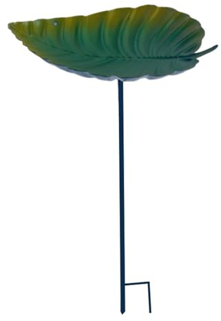 Abnehmbare Vogeltränke mit Blättern, winterfest, Eisen, Outdoor-Gartenzubehör für Wildvögel, Outdoor, abnehmbare Vogeltränke