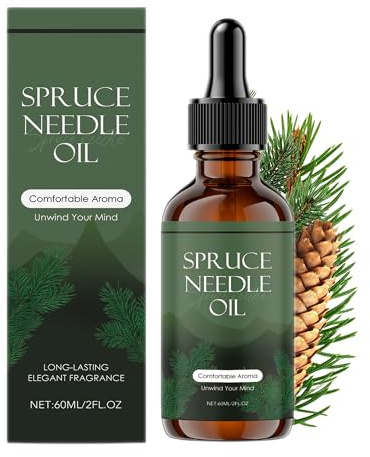 100% naturrein, Frisch & spritzig, ätherisches Öl in Kaltpressung, Für Sauna, Diffusor & Aromatherapie, Vegan, Fichtennadel, 60ml (1pcs)