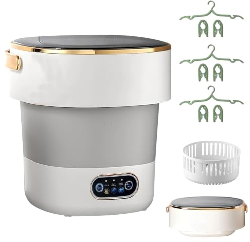 Mini machine à laver pliable 15L | 2,5 kg pour camping, voyage, petite machine à laver pour la maison, les appartements, les dortoirs et les hôtels