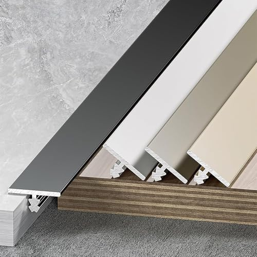 Fliesen Abschlussprofil T-Profil Aluminium Einlegeprofil Zierleiste Abschlussleiste Kratzfest Korrosionsbeständig Einfache Montage 3x100cm für Innenbereich Renovierung(Grau,Breite: 15mm)