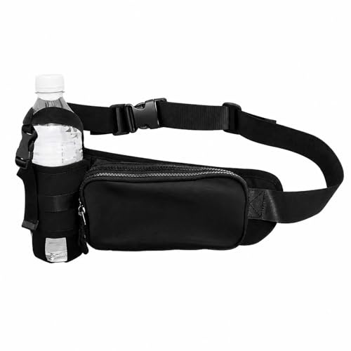 Waist Fanny Pack, Dog Walking Bumbag with Water Bottle Holder, Waterproof Hiking Bum Bag for Running Cycling Dog Walking Travel Outdoor Sport