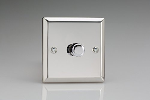 Varilight V-Pro 1 Gang 0-120W Trailing Edge LED Dimmer Classic Polished Chrome