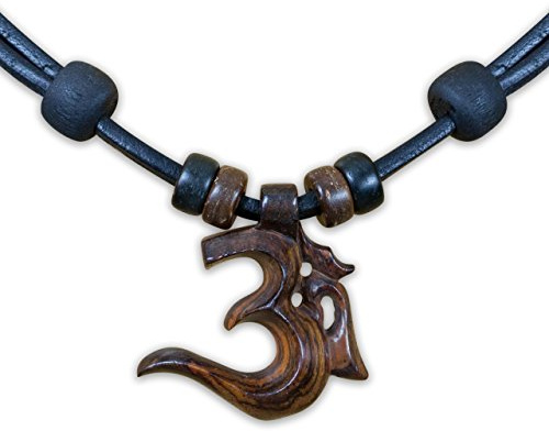 HANA LIMA Lederkette Om Shiva Buddha Indien Omkette Surferhalskette Halskette Surferkette