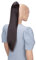 CAISHA 60cm Glatt Pferdeschwanz Mit Butterflyklammer Haarteil Zopf Hitzebeständig Haarverlängerung Schokobraun H604