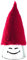 Leonardo 029393 Gnom/Wichtel mit Filzhut - Glas/Filz (rot) - Höhe 11 cm