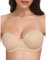 WingsLove Women's Strapless Bra Underwire Full Coverage Plus Size Multiway Everyday Bra（Nude 34H）