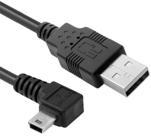 Cavo dati maschio da mini USB tipo B, 5 pin, maschio, angolato a destra di 90 gradi a USB 2.0 maschio, con ferrite di 3 m, Xiwai.