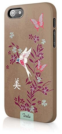 Compatible with iPhone Xr Tirita Hard Case Cover Japanese Bloom Tiger Butterfly Flowers Trendy Design Designer Pattern