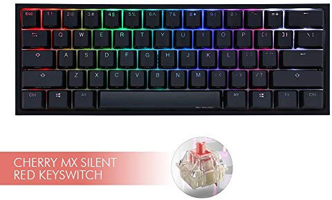 Ducky ONE 2 Mini Gaming, MX-Silent Red, RGB-LED, Schwarz, DKON1861ST-SUSPDAZT1