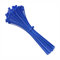 intervisio Collier de Serrage Réutilisable Plastique, 200 mm x 7,6 mm, Attache Câble Réutilisables, Serre Câbles Rilsan Nylon, Colliers Serre-Cable 200mm, Bleu, Lot de 100 Pièces
