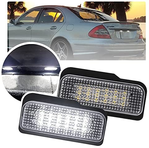 NSLUMO 2 Stück Weiß LED Kennzeichenleuchte Für Mercedes-B/enz W203 W211 W219 R171 CLS-Klasse