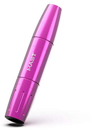 Mast Magi Tattoo Pen Maschine Rotary tätowiermaschine Interchangeable Stroke 2.0mm and 3.0mm Microblading Pen Tattoo for Eyebrow Eyeliner Lip with RCA Cable pink