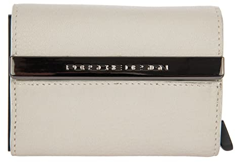 Bric's Porsche Design X Secrid Leather Porte-Cartes Unisexe avec Protection RFID et NFC, Pop-Up pour 4 Cartes, Compartiment pour Billets de Banque, Format : 6,5cm X 9,5cm X 2cm, Blanc
