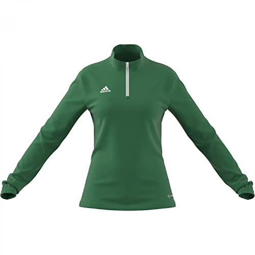 adidas Women's Entrada 22 Training Top, Team Green / White, L