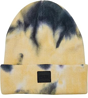 Urban Classics Unisex Tie Dye Beanie Kids yellow/black, L/XL