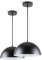 LED Universum 2er-Set Pendelleuchten Jada Schwarz Ø30cm x 125cm, E27 Fassung, max. 40W, Hängelampe, Hängeleuchte, Deckenlampe, Wohnzimmerleuchte, Kinderzimmerlampe, Metall