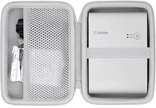 co2CREA Hart Tasche für Canon SELPHY Square QX10 /QX20 Fotodrucker kompatibel für Druck-Set XS-20L Fotopapier 72 x 85 mm und USB kables Case Etui Tragetasche
