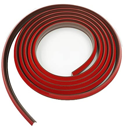 ZZLQIAN 3 Mètres Bande de Calfeutrage Auto-adhésif en PVC Garniture de Moulure Flexible Pour Coins de Baignoire,Toilettes,Comptoirs,Plinthe,Bord du Sol et du Carrelage,21 x 15 mm Marron