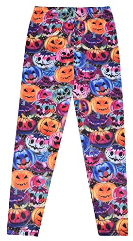 A2Z 4 Kids Girls Pumpkin Print Stretch Leggings Halloween Party Fashion Set | Soft Elastic Waist Trousers Comfortable Spooky Wear Kids Ages 5 to 13 Years