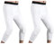 Pantalones De Baloncesto con Rodilleras, Pantalones De Baloncesto para Hombre con Rodilleras 3/4 Capri Medias De Compresión Acolchadas Leggings Sports Protector Gear (White,L)