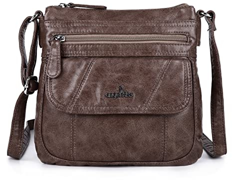 Angelkiss Small Damen Umhängetasche Leder Umhängetasche für Damen Hobo Bag mit verstellbarem Schultergurt