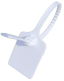 LavaRose Heavy Duty Cable Ties - 50x70mm White Labels, 27cm Long, Waterproof, 100 Pack