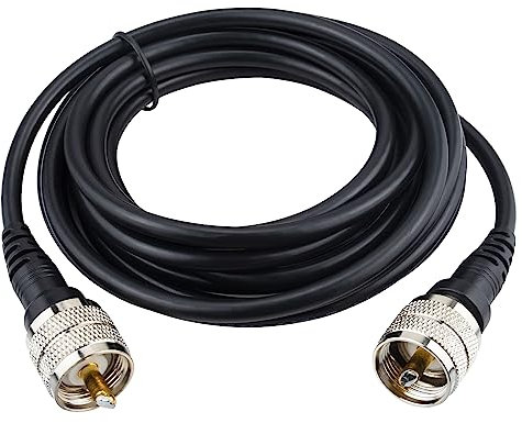Boobrie Upgraded UHF Male to UHF Male Cable PL-259 Cable 3M RG58 SuperFlex RG58 CB Coax Cable Low Loss CB Radio Ham Radio Antenna Extension Cable for CB Ham Radio SWR Meter/Antenna Analyzer