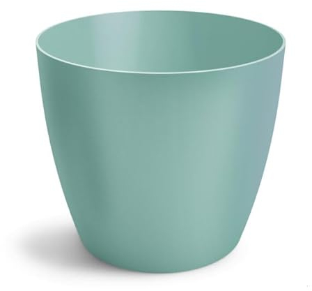 Tradala 18cm (7') Tall 20cm (8') Diameter Plant Pot for Indoor or Outdoor Plants – Round Plant Pot with matte finish – Decorative Plastic Flower Pot – Green