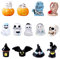 13 Stück Mini Halloween Figuren Harz Dekoration Klein Kürbis Schädel Vampir Fledermäuse Hexenhut Geist Halloween Miniatur Ornamente für Garten Bonsai Tischdeko Puppenhaus Landschaft Party