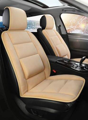 EACTEL Auto Sitzauflagen für Volvo S90 (2016) 2016-2023, Ledersitz-Rückenlehnenkissenpolster-Schutz-Schutz-Innenzubehör,White-