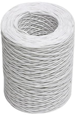 Wisafory 200M Papierdraht zum Basteln Natur Papierkordel mit Draht Blumendraht Eisendraht Dekodraht Papierwickeldraht Papier Bindedraht Bastelschnur für DIY Blumensträuße Ø1.5mm Weiß