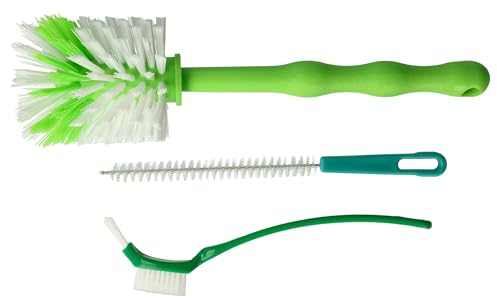 vhbw Reinigungsbürsten-Set (3-TLG.) für alle gängigen Küchenmaschinen z.B. kompatibel mit Thermomix, Monsieur Cuisine Connect, KitchenAid