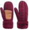 Copcape Fäustlinge Handschuhe Damen Winter Warm,Thermo Handschuhe Damen Strick Merinowolle, Zopfmuster Warm mit Dickem Thermo-Fleece, Handschuhe Damen Touchscreen Finger Rutschfest