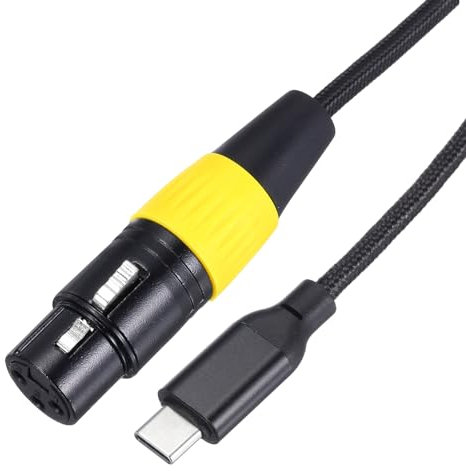 sourcing map USB C to XLR Female Microphone Cable, Type-C to XLR Female Cord Connector Adapter for Smartphone Tablet, 6.6ft