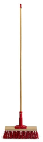 VASKO Escoba de carretera con punta extra-click extraíble + barra, 30 cm, cerdas duras, mango de madera, 160 x 2,2 cm