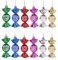 DAHI Weihnachtsbaum Süßigkeiten Anhänger 12pcs Christbaumschmuck Bonbon, Süßigkeiten Ornamente Baumbehang Kunststoff, Christbaumanhänger Bonbon Weihnachtsdeko Candy (Color)