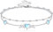 DAYLINLOVE Mondstein Armband 925 Sterling Silber Keltische Knoten Armbänder Mondstein Double Layer Kette Keltischer Schmuck Geschenke für Frauen Mom Freunde