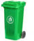 DUAS Outdoor Wheelie Bin Trash Can Large 100L & 120L EN840 Certified Rubbish Waste Dustbin with Lid, Rubber Wheels, and Steel Axle – Durable for Home Workplace and Commercial Use (Green, 120L)