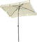 DECHOME - Ombrellone da Giardino Rettangolare 2x1.3 mt in Alluminio Telo in Poliestere colore Crema