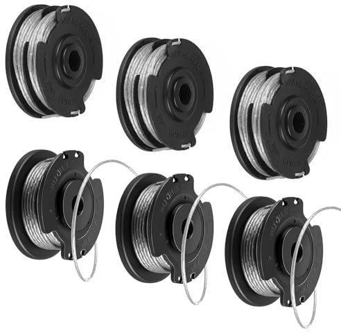 6Pcs Strimmer Spool for Bosch Set, Strimmer Parts for Bosch ART 23 SL ART 26 SL, 1.65mm Double Line Autofeed Spools Trimmer Spool Replacement, Trimmer Strimmer Spool & Line Compatible with F016800569