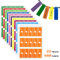 Wanmu 22 Sheet 660Pcs Colorful Cable Labels, Self-Adhesive Cables Markers, Waterproof Tear Resistant Wire Labels Stickers, Write On Tags for Electronics, Laser Printer Handwriting (9 Color)