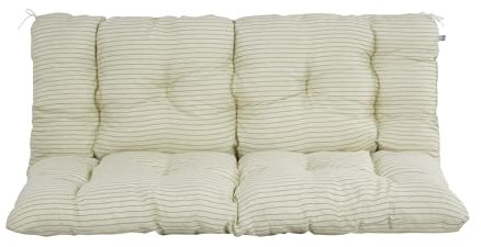 PATIO Bankauflage 120x50 Frigiliana Auflage für Gartenschaukel Sitzbank einteilig mit Schnüren gesteppt