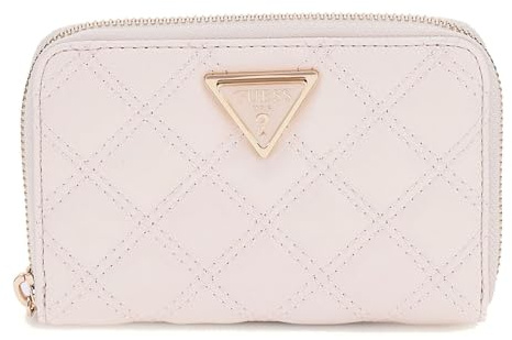 GUESS Giully II SLG Medium Zip Around Wallet M Creme White