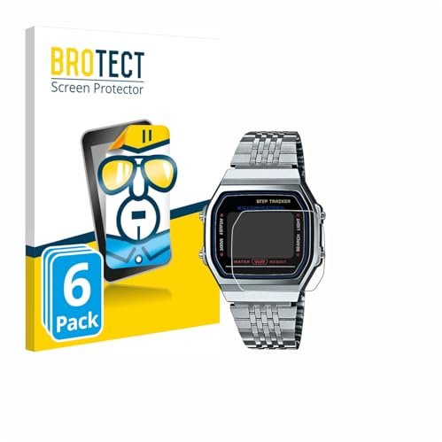 BROTECT Schutzfolie für Casio iconic ABL-100WE-1A | 6 Stück Transparenter Displayschutz Made in Germany Klare Displayschutz-Folie Clear Einfache Montage Case-Friendly